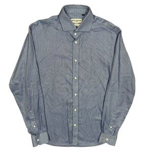 Spier & Mackay Handmade Slim Fit Dress Shirt Textured Basketweave 16 1/2 Large